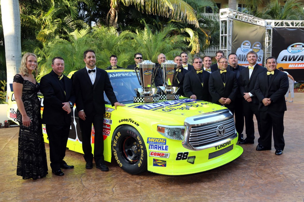 Matt Crafton with his crew (photo - NASCAR via Getty Images)