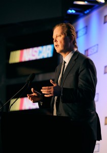 Brian France delivers the 'State of the Sport' address (photo - NASCAR via Getty Images)