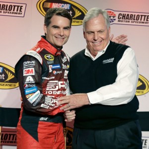 Jeff Gordon (left) with Rick Hendrick (photo - NASCAR via Getty Images)